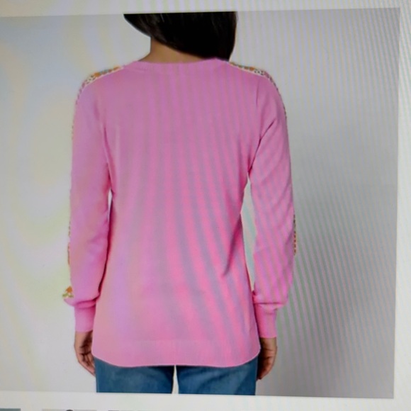 Belle By Kim Gravel, Square Crochet Sleeve sweater NWOT - Picture 2 of 14